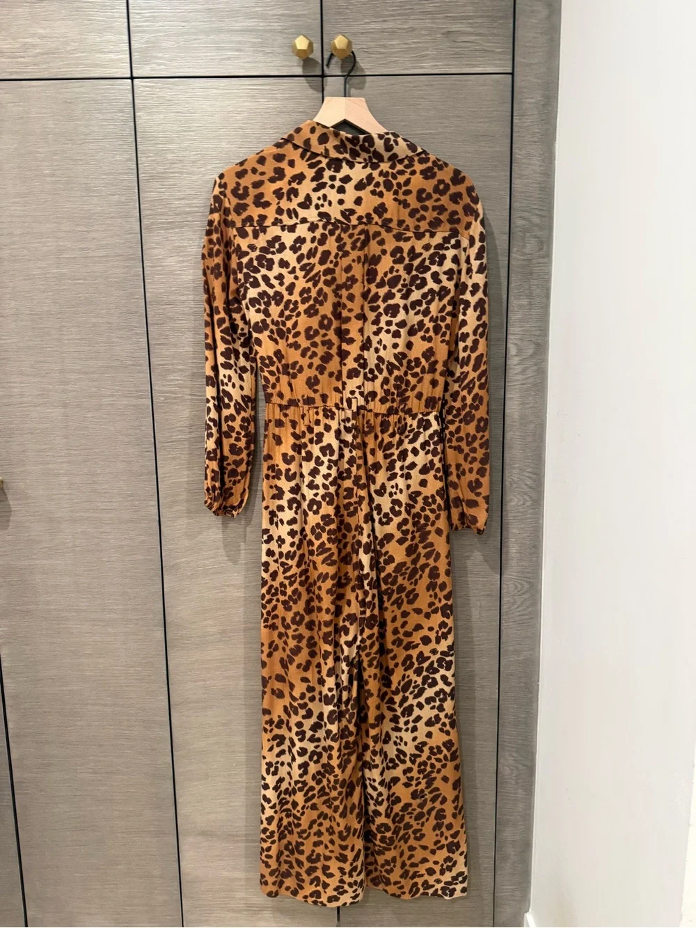 & Other Stories Leopard Print Wrap Jumpsuit in Brown - Picture 5 of 6